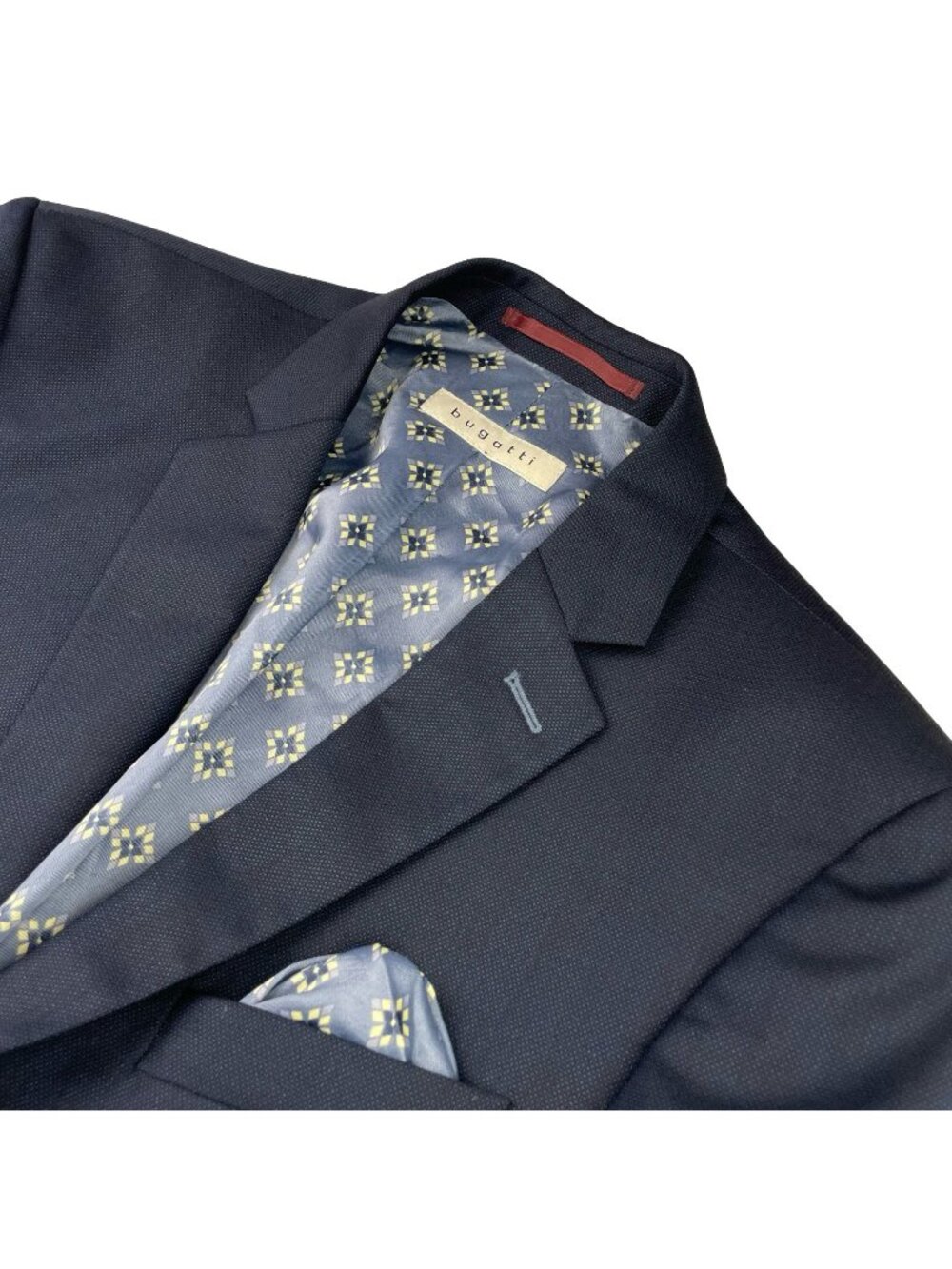 Bugatti Men’s Wool Blend 2-Button Blazer Navy Blue • 40R US | 50 EU
